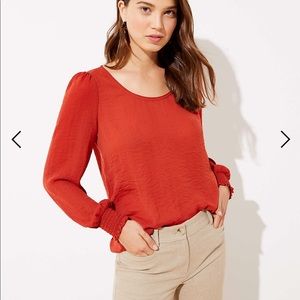 LOFT Cuff Blouse - S